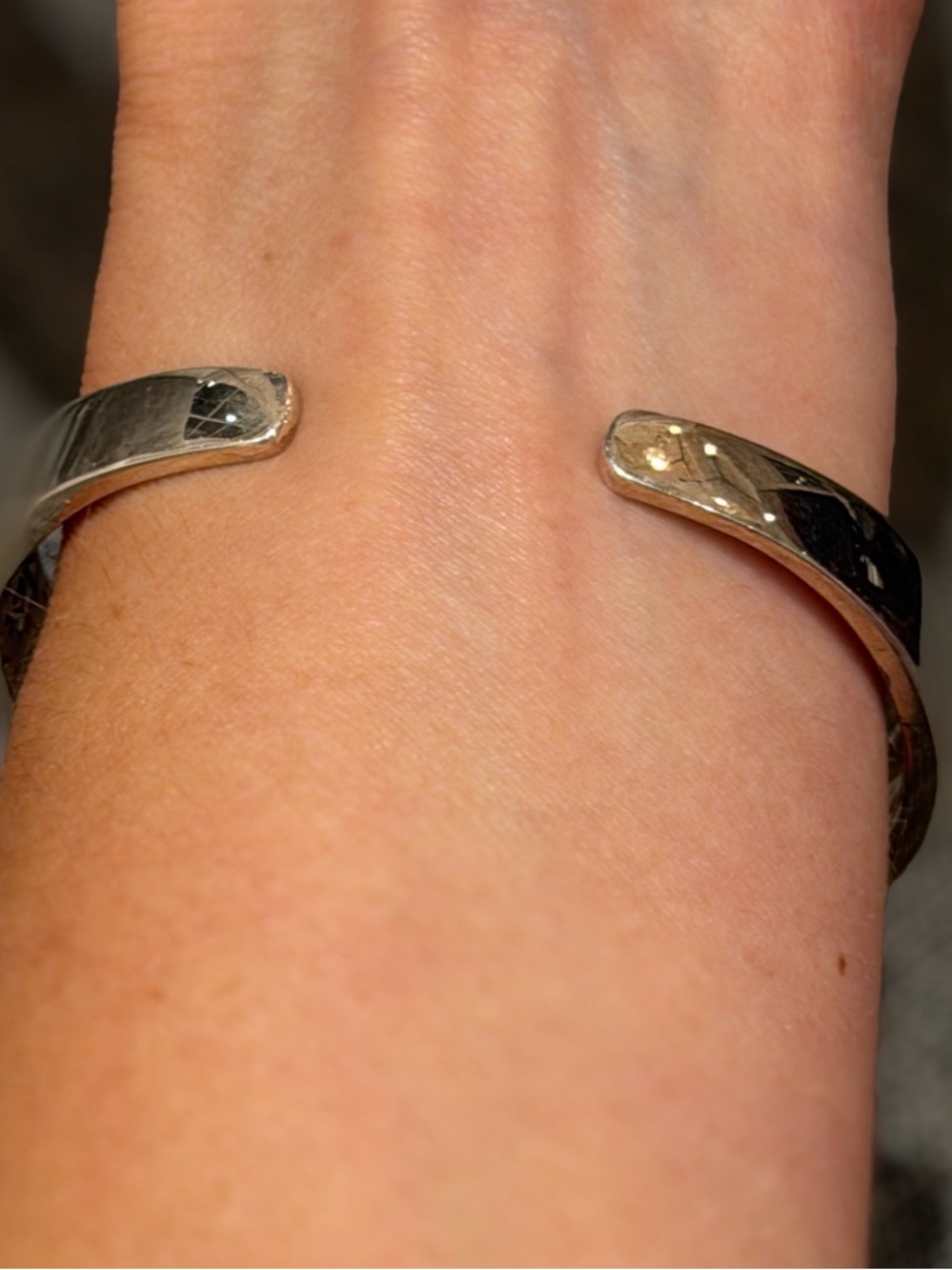 QVC Multicolor Baguette Crystal 925 Stamp Silver Bangle Bracelet NWOT 🌈 - Picture 3 of 7